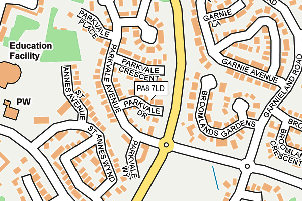 PA8 7LD map - OS OpenMap – Local (Ordnance Survey) PA8 7LD map - OS OpenMap – Local (Ordnance Survey)