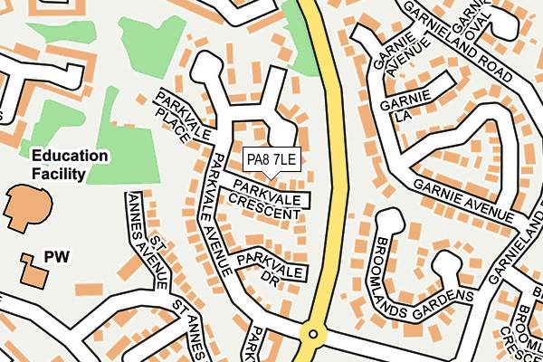 PA8 7LE map - OS OpenMap – Local (Ordnance Survey) PA8 7LE map - OS OpenMap – Local (Ordnance Survey)
