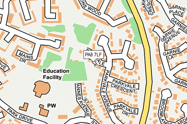 PA8 7LF map - OS OpenMap – Local (Ordnance Survey) PA8 7LF map - OS OpenMap – Local (Ordnance Survey)