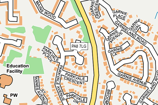 PA8 7LG map - OS OpenMap – Local (Ordnance Survey) PA8 7LG map - OS OpenMap – Local (Ordnance Survey)