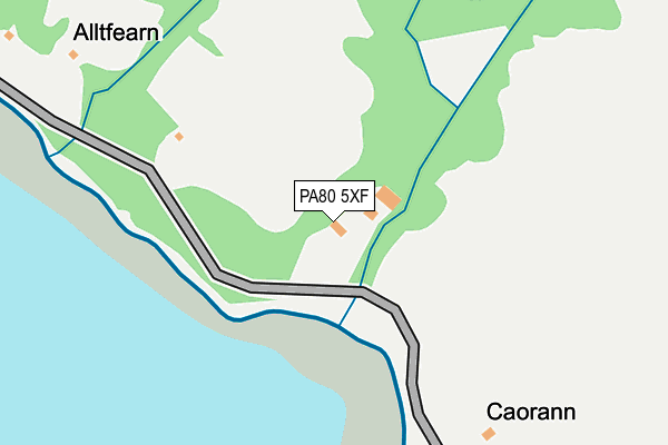 PA80 5XF map - OS OpenMap – Local (Ordnance Survey) PA80 5XF map - OS OpenMap – Local (Ordnance Survey)