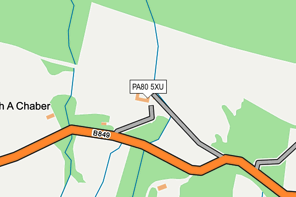PA80 5XU map - OS OpenMap – Local (Ordnance Survey) PA80 5XU map - OS OpenMap – Local (Ordnance Survey)