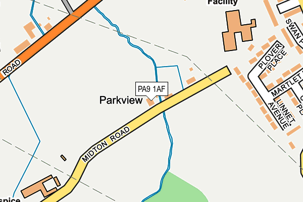 PA9 1AF map - OS OpenMap – Local (Ordnance Survey) PA9 1AF map - OS OpenMap – Local (Ordnance Survey)