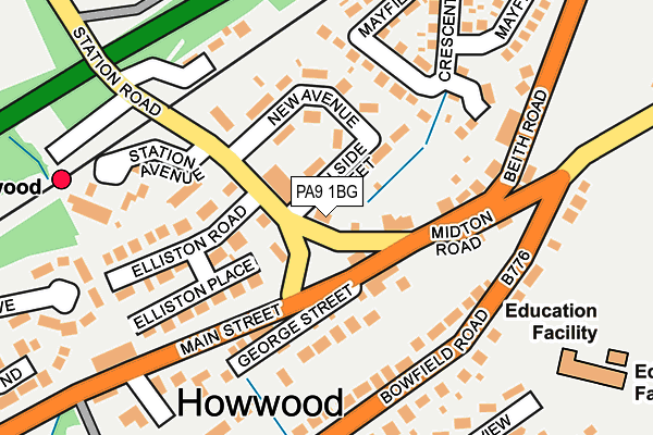 PA9 1BG map - OS OpenMap – Local (Ordnance Survey) PA9 1BG map - OS OpenMap – Local (Ordnance Survey)