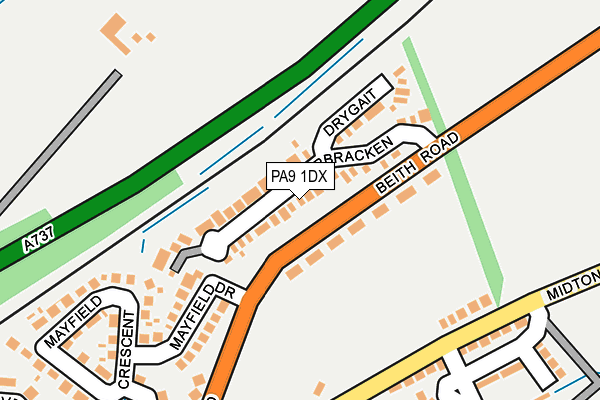 PA9 1DX map - OS OpenMap – Local (Ordnance Survey) PA9 1DX map - OS OpenMap – Local (Ordnance Survey)