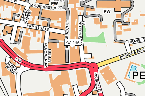 PE1 1HA map - OS OpenMap – Local (Ordnance Survey) PE1 1HA map - OS OpenMap – Local (Ordnance Survey)