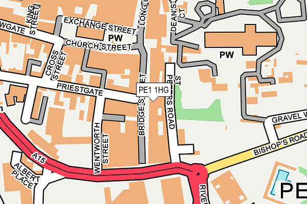 PE1 1HG map - OS OpenMap – Local (Ordnance Survey) PE1 1HG map - OS OpenMap – Local (Ordnance Survey)
