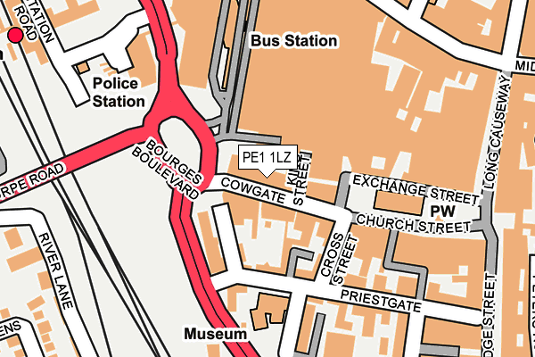 PE1 1LZ map - OS OpenMap – Local (Ordnance Survey) PE1 1LZ map - OS OpenMap – Local (Ordnance Survey)