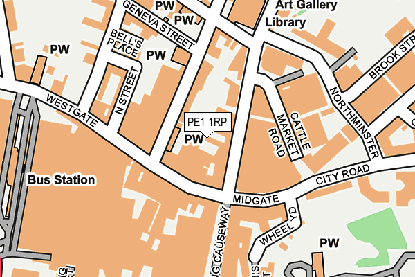 PE1 1RP map - OS OpenMap – Local (Ordnance Survey) PE1 1RP map - OS OpenMap – Local (Ordnance Survey)