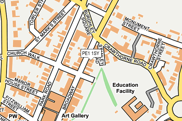 PE1 1SY map - OS OpenMap – Local (Ordnance Survey) PE1 1SY map - OS OpenMap – Local (Ordnance Survey)