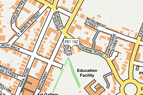 PE1 1SZ map - OS OpenMap – Local (Ordnance Survey)