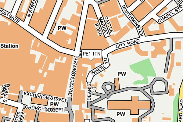 PE1 1TN map - OS OpenMap – Local (Ordnance Survey) PE1 1TN map - OS OpenMap – Local (Ordnance Survey)