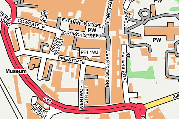 PE1 1WJ map - OS OpenMap – Local (Ordnance Survey) PE1 1WJ map - OS OpenMap – Local (Ordnance Survey)