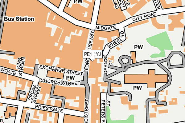 PE1 1YJ map - OS OpenMap – Local (Ordnance Survey) PE1 1YJ map - OS OpenMap – Local (Ordnance Survey)