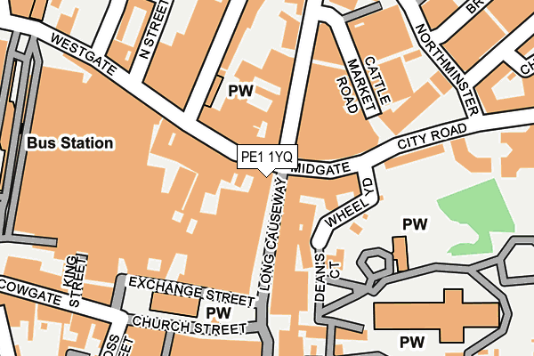 PE1 1YQ map - OS OpenMap – Local (Ordnance Survey) PE1 1YQ map - OS OpenMap – Local (Ordnance Survey)