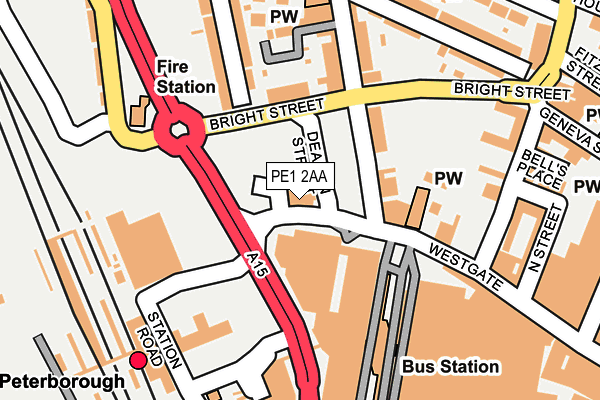 PE1 2AA map - OS OpenMap – Local (Ordnance Survey) PE1 2AA map - OS OpenMap – Local (Ordnance Survey)
