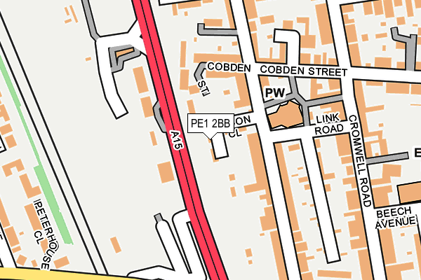 PE1 2BB map - OS OpenMap – Local (Ordnance Survey) PE1 2BB map - OS OpenMap – Local (Ordnance Survey)