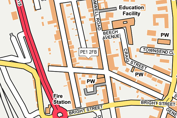 PE1 2FB map - OS OpenMap – Local (Ordnance Survey) PE1 2FB map - OS OpenMap – Local (Ordnance Survey)