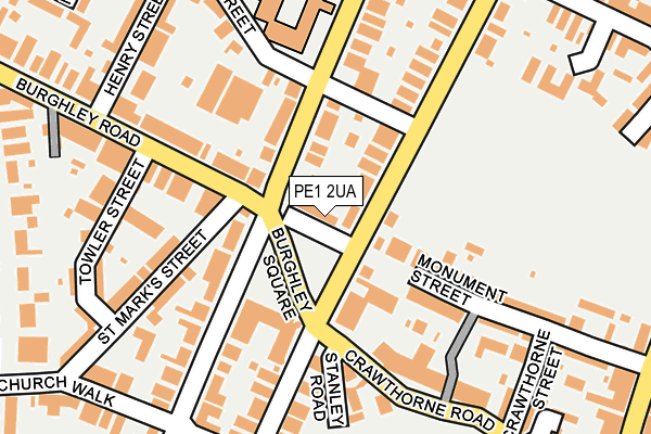 PE1 2UA map - OS OpenMap – Local (Ordnance Survey) PE1 2UA map - OS OpenMap – Local (Ordnance Survey)