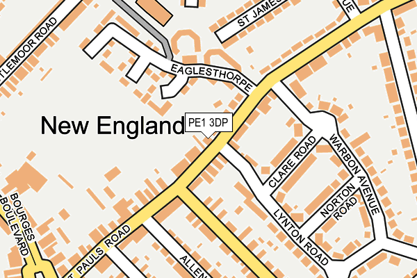 PE1 3DP map - OS OpenMap – Local (Ordnance Survey) PE1 3DP map - OS OpenMap – Local (Ordnance Survey)