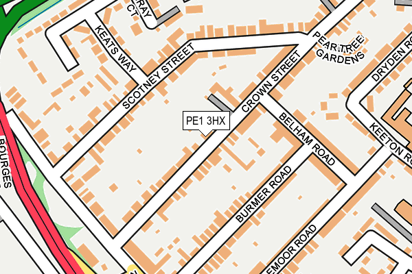 PE1 3HX map - OS OpenMap – Local (Ordnance Survey) PE1 3HX map - OS OpenMap – Local (Ordnance Survey)