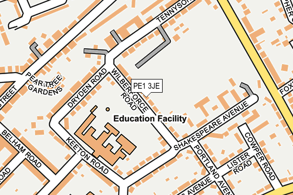 PE1 3JE map - OS OpenMap – Local (Ordnance Survey) PE1 3JE map - OS OpenMap – Local (Ordnance Survey)