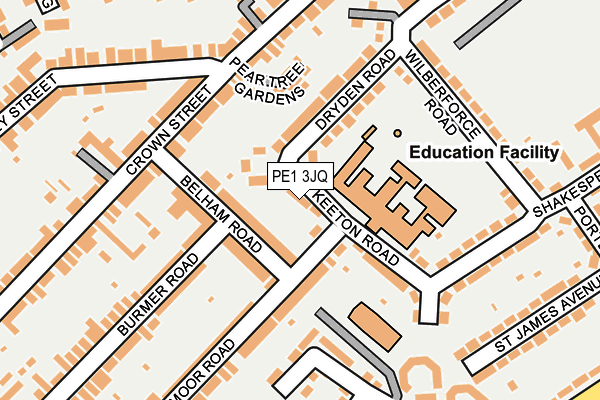 PE1 3JQ map - OS OpenMap – Local (Ordnance Survey) PE1 3JQ map - OS OpenMap – Local (Ordnance Survey)