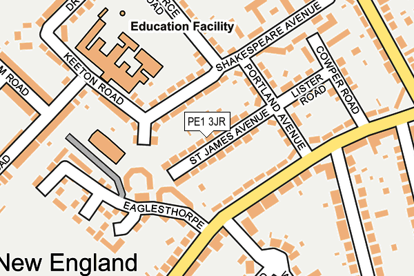 PE1 3JR map - OS OpenMap – Local (Ordnance Survey) PE1 3JR map - OS OpenMap – Local (Ordnance Survey)