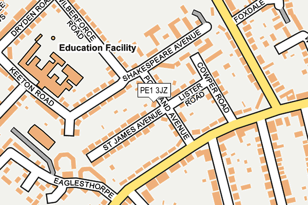 PE1 3JZ map - OS OpenMap – Local (Ordnance Survey) PE1 3JZ map - OS OpenMap – Local (Ordnance Survey)