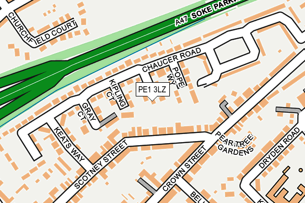 PE1 3LZ map - OS OpenMap – Local (Ordnance Survey) PE1 3LZ map - OS OpenMap – Local (Ordnance Survey)
