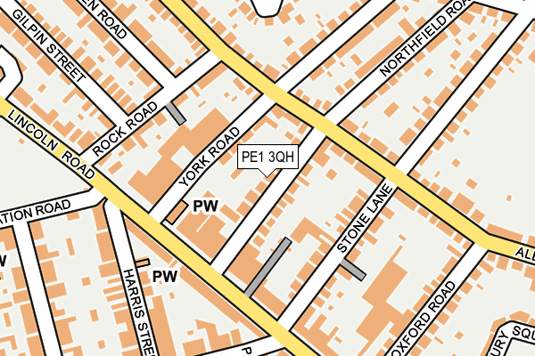 PE1 3QH map - OS OpenMap – Local (Ordnance Survey) PE1 3QH map - OS OpenMap – Local (Ordnance Survey)