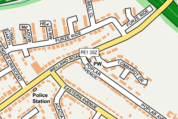 PE1 3SZ map - OS OpenMap – Local (Ordnance Survey) PE1 3SZ map - OS OpenMap – Local (Ordnance Survey)