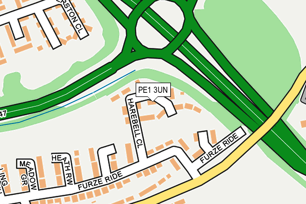 PE1 3UN map - OS OpenMap – Local (Ordnance Survey) PE1 3UN map - OS OpenMap – Local (Ordnance Survey)