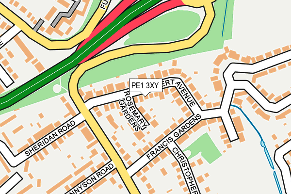 PE1 3XY map - OS OpenMap – Local (Ordnance Survey) PE1 3XY map - OS OpenMap – Local (Ordnance Survey)