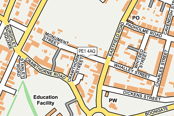 PE1 4AQ map - OS OpenMap – Local (Ordnance Survey) PE1 4AQ map - OS OpenMap – Local (Ordnance Survey)