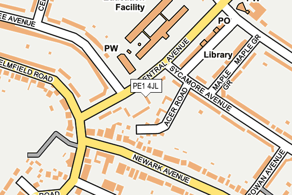 PE1 4JL map - OS OpenMap – Local (Ordnance Survey) PE1 4JL map - OS OpenMap – Local (Ordnance Survey)