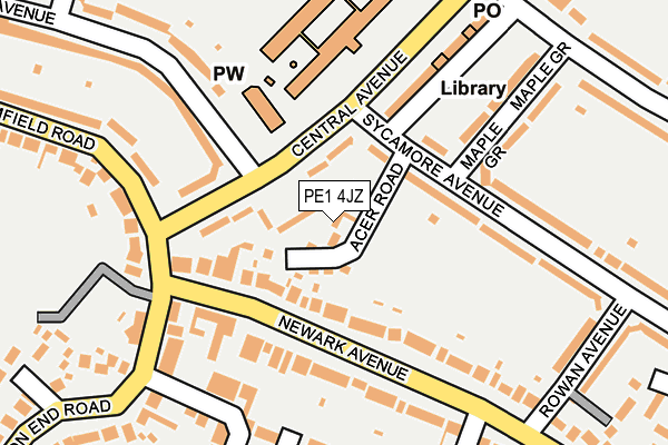 PE1 4JZ map - OS OpenMap – Local (Ordnance Survey) PE1 4JZ map - OS OpenMap – Local (Ordnance Survey)
