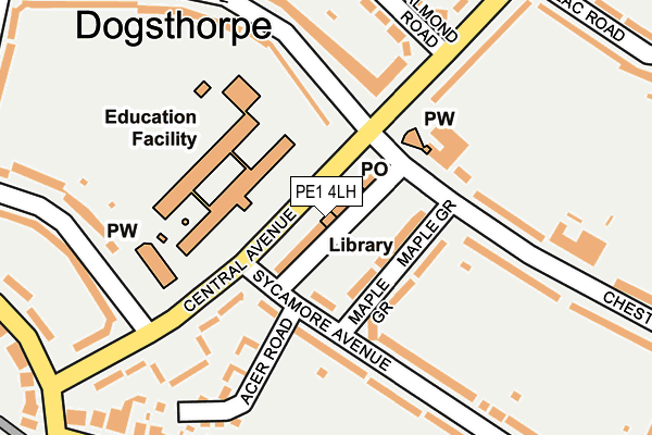 PE1 4LH map - OS OpenMap – Local (Ordnance Survey) PE1 4LH map - OS OpenMap – Local (Ordnance Survey)