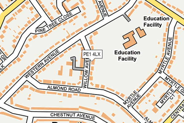 PE1 4LX map - OS OpenMap – Local (Ordnance Survey) PE1 4LX map - OS OpenMap – Local (Ordnance Survey)