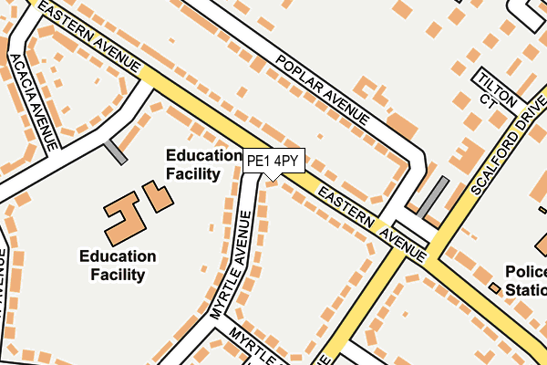 PE1 4PY map - OS OpenMap – Local (Ordnance Survey)