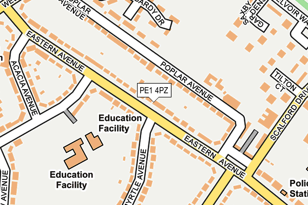 PE1 4PZ map - OS OpenMap – Local (Ordnance Survey) PE1 4PZ map - OS OpenMap – Local (Ordnance Survey)