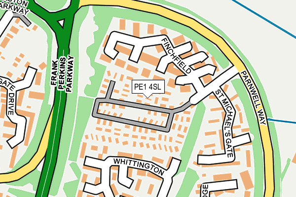 PE1 4SL map - OS OpenMap – Local (Ordnance Survey) PE1 4SL map - OS OpenMap – Local (Ordnance Survey)