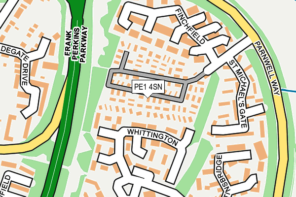 PE1 4SN map - OS OpenMap – Local (Ordnance Survey) PE1 4SN map - OS OpenMap – Local (Ordnance Survey)