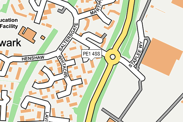 PE1 4SS map - OS OpenMap – Local (Ordnance Survey) PE1 4SS map - OS OpenMap – Local (Ordnance Survey)
