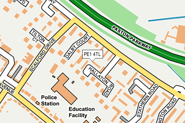 PE1 4TL map - OS OpenMap – Local (Ordnance Survey) PE1 4TL map - OS OpenMap – Local (Ordnance Survey)