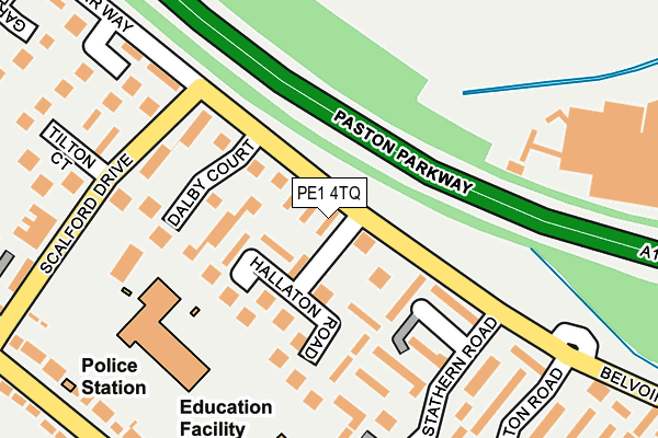 PE1 4TQ map - OS OpenMap – Local (Ordnance Survey) PE1 4TQ map - OS OpenMap – Local (Ordnance Survey)