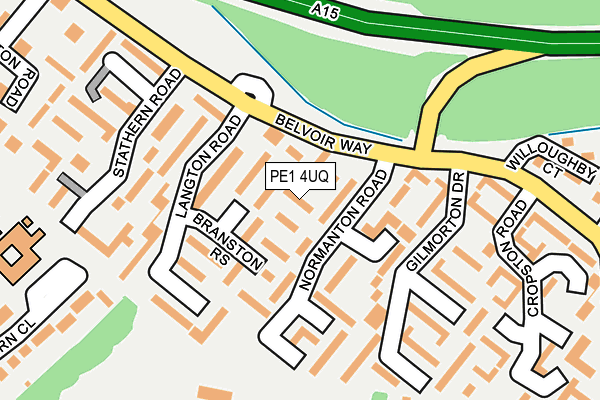 PE1 4UQ map - OS OpenMap – Local (Ordnance Survey) PE1 4UQ map - OS OpenMap – Local (Ordnance Survey)
