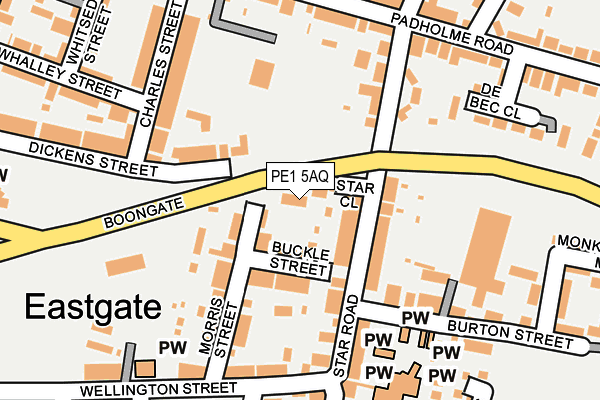 PE1 5AQ map - OS OpenMap – Local (Ordnance Survey) PE1 5AQ map - OS OpenMap – Local (Ordnance Survey)