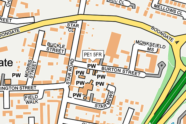 PE1 5FR map - OS OpenMap – Local (Ordnance Survey) PE1 5FR map - OS OpenMap – Local (Ordnance Survey)