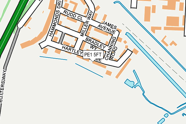 PE1 5FT map - OS OpenMap – Local (Ordnance Survey) PE1 5FT map - OS OpenMap – Local (Ordnance Survey)